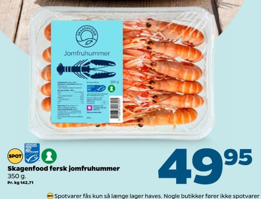Skagenfood , Jomfruhummer