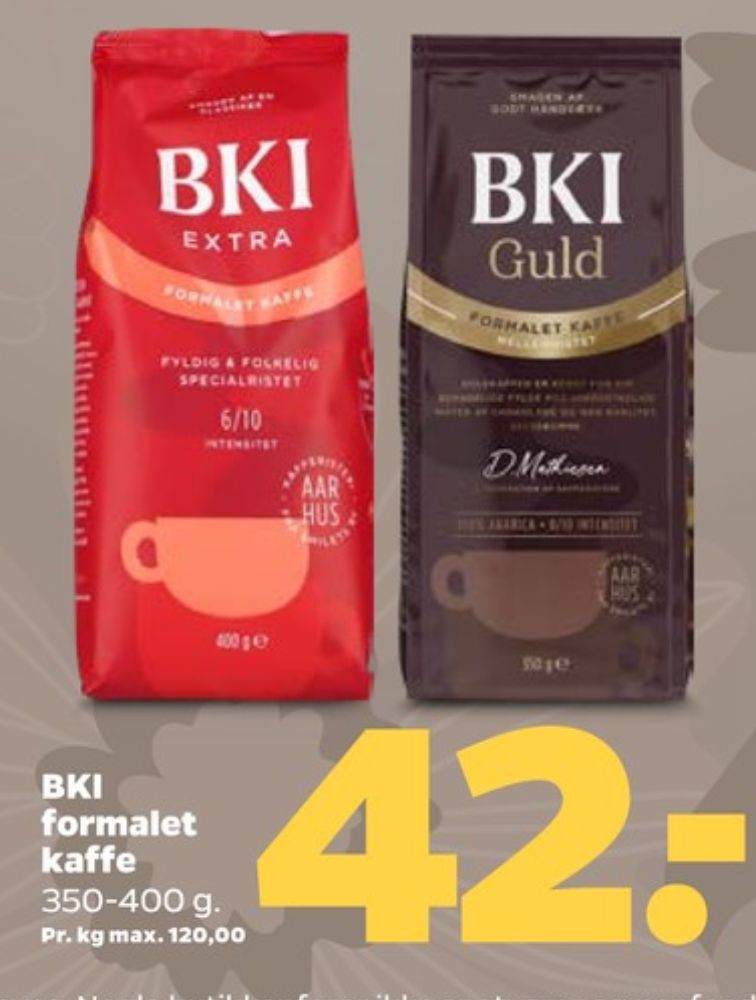 BKI Extra Specialristet, Kaffe Formalet