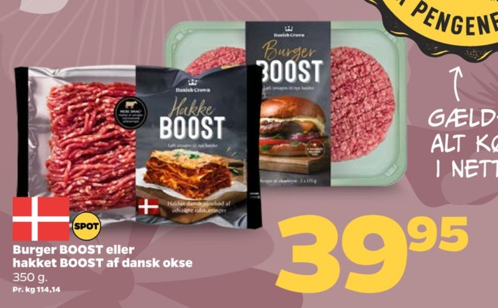 Danish Crown Burger Boost, Hakkebøffer