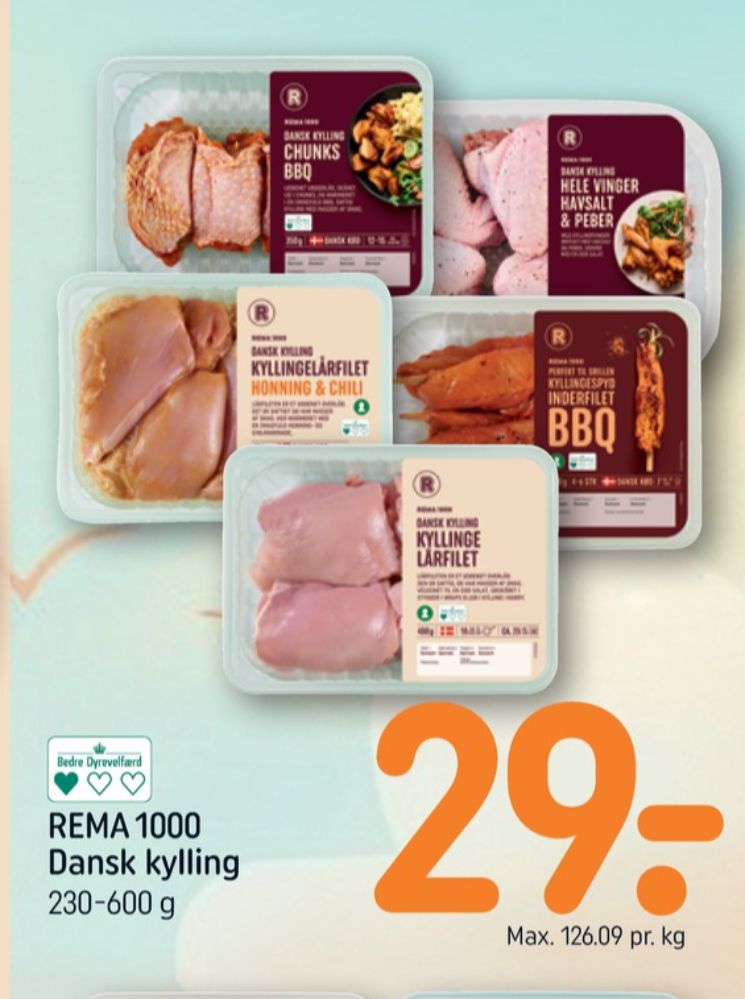 Rema 1000, Kyllingelårfilet