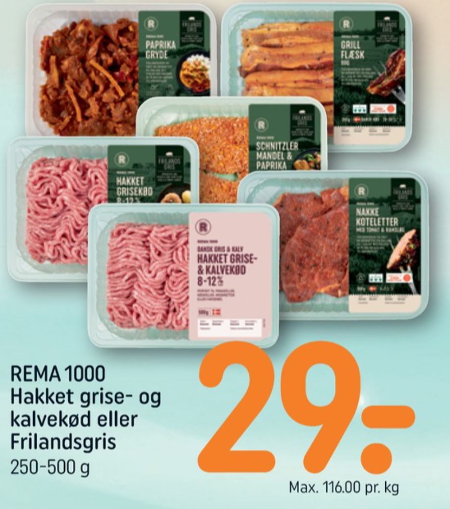 Rema 1000, Hakket grisekød 8-12%