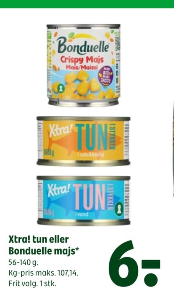Xtra, Tun i stykker i solsikkeolie