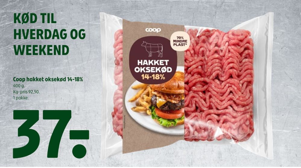 Coop, Hakket oksekød 14-18%