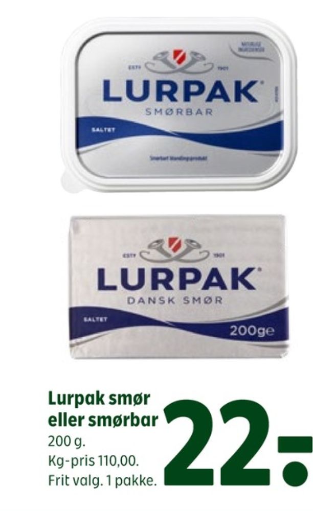 Lurpak, Smørbar