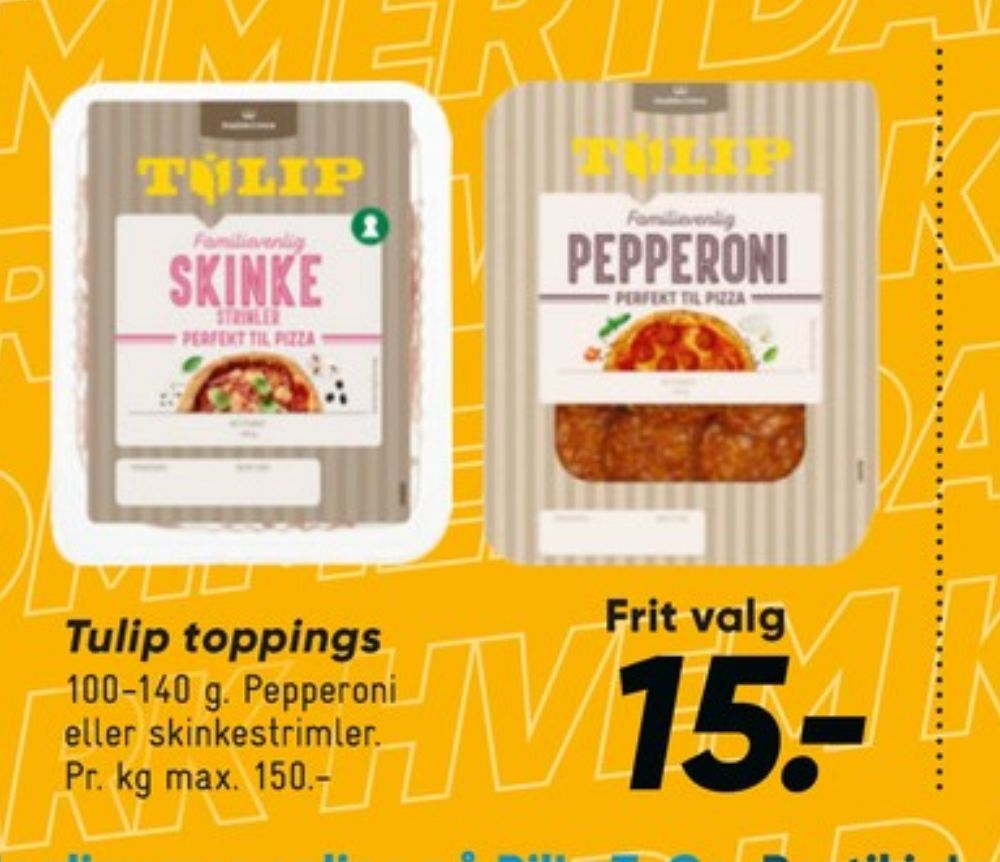 Tulip, Skinkestrimler