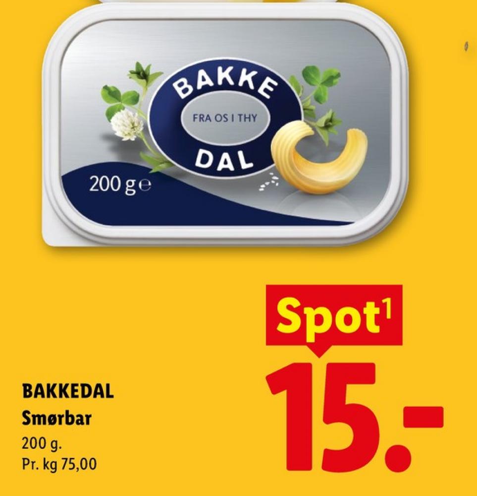 Bakkedal, Smørbar
