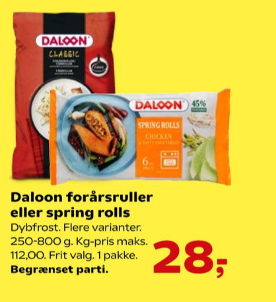 Daloon, Forårsruller