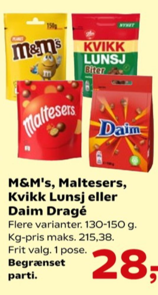 Maltesers, Chokoladepastiller