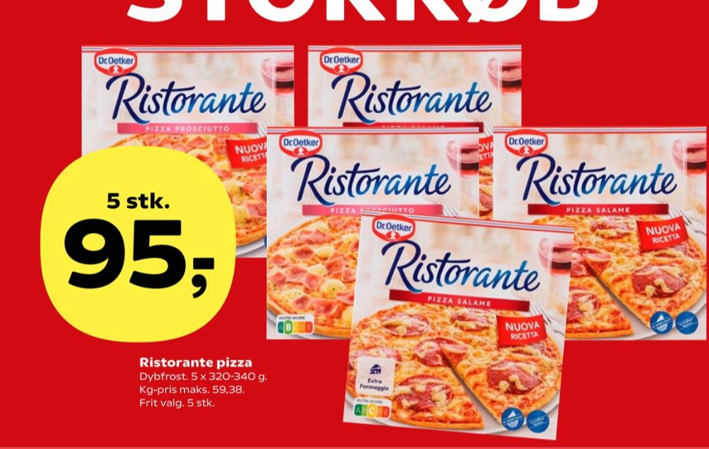 Ristorante, Pizza Prosciutto