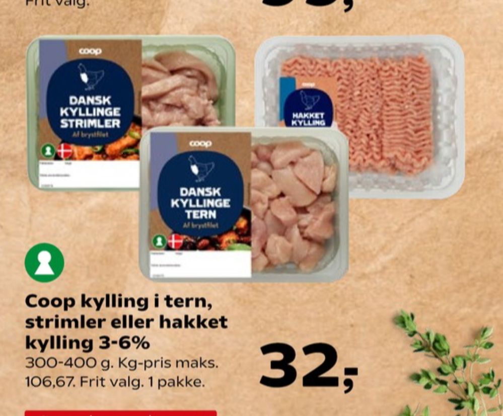 Coop, Hakket kylling 3-6%