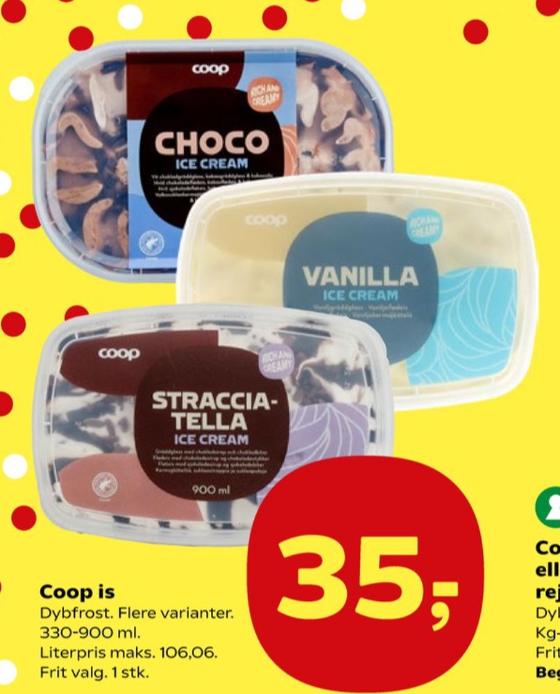 Coop 365, Stracciatella Flødeis