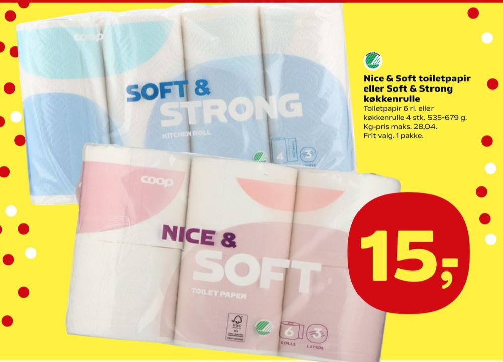 Coop Nice & Soft, Toiletpapir