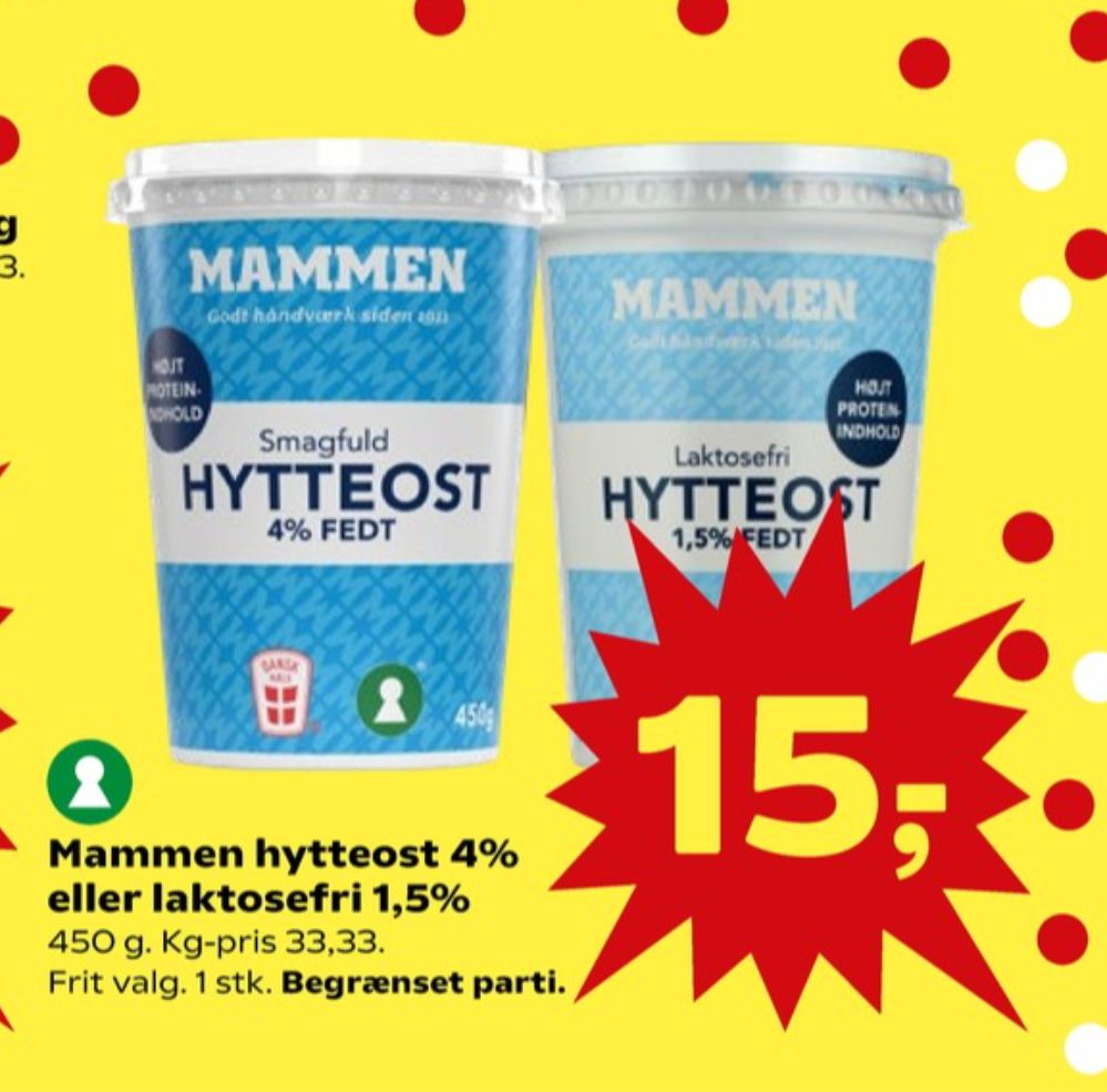 Mammen, Hytteost 1,5%