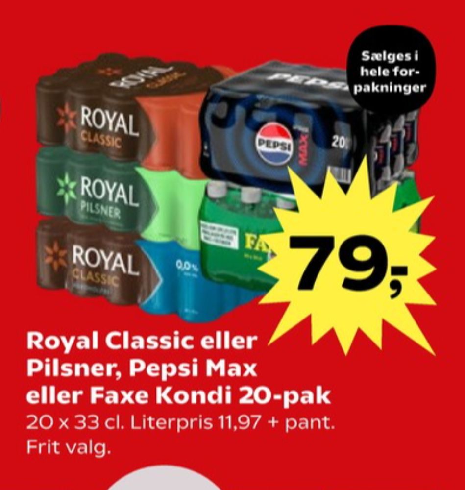 Royal Pilsner, Øl 20 pk.