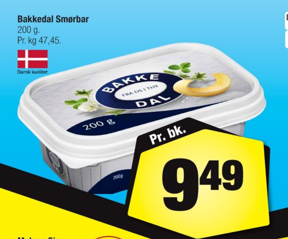 Bakkedal, Smørbar