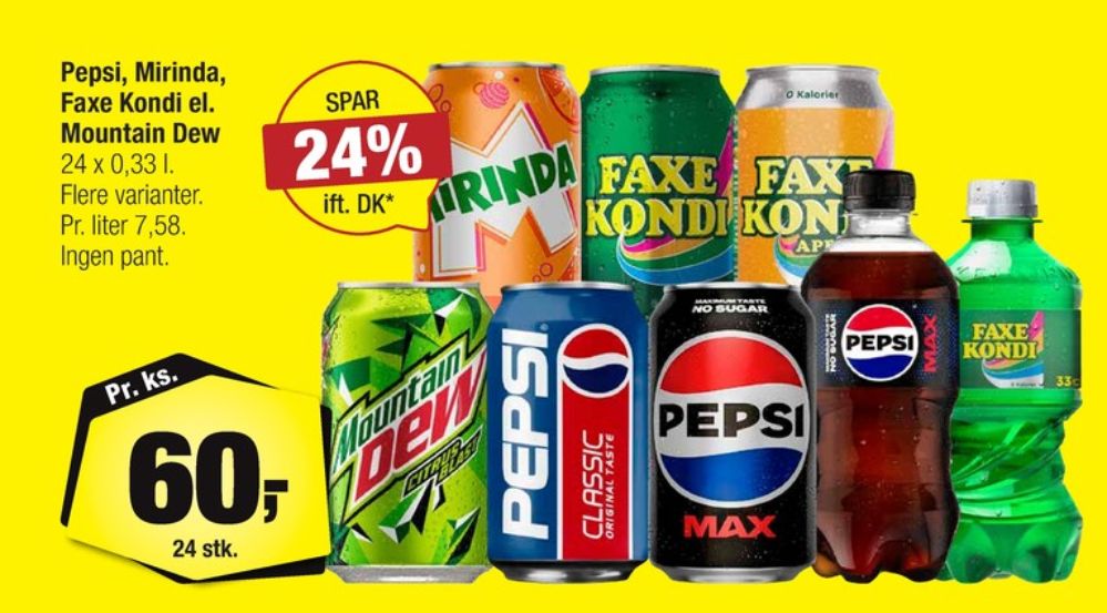 Pepsi Max, Cola 24 pk.