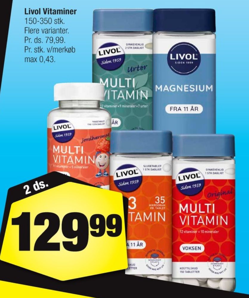 Livol Multi, Vitaminer