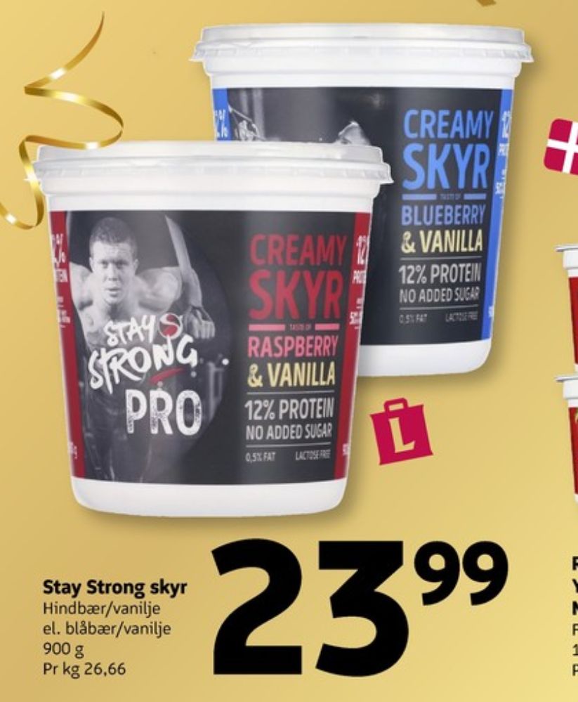 Stay Strong, Hindbær & Vanilje Skyr 