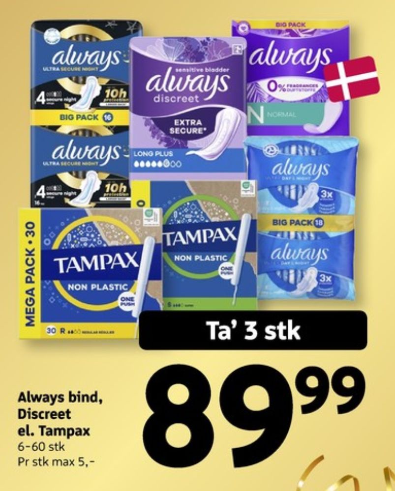 Tampax, Tamponer