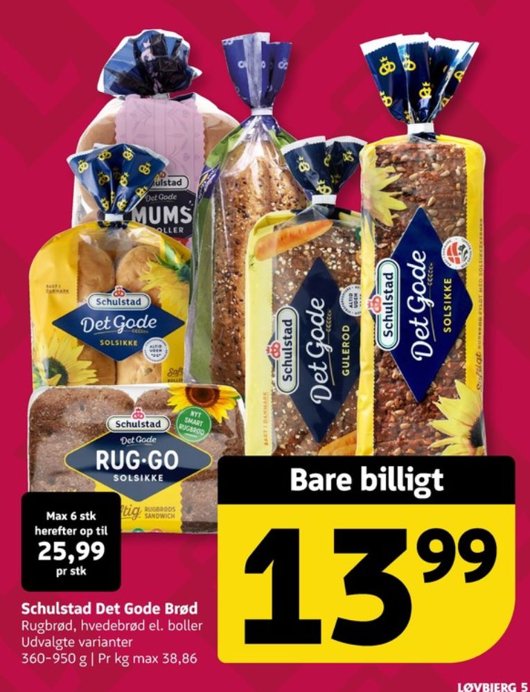 Schulstad Det Gode, Solsikkerugbrød