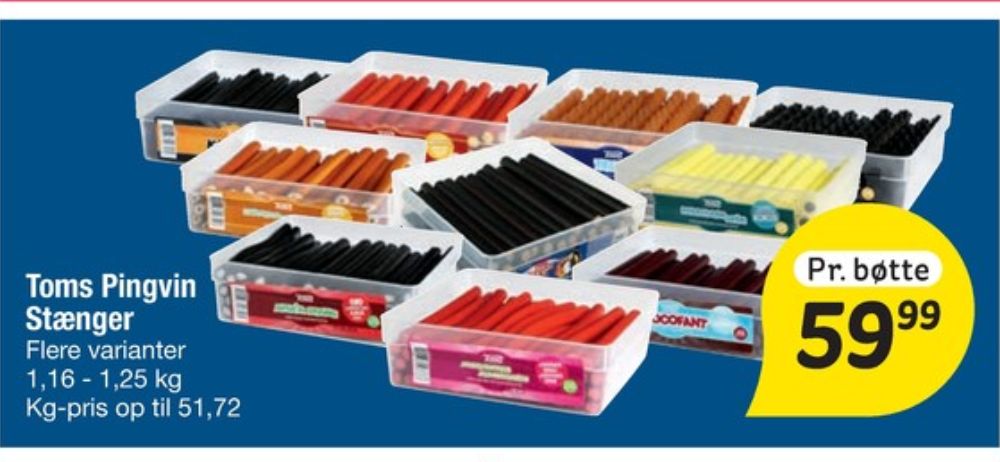 Toms Pingvin Kokosdrøm, Slikstænger