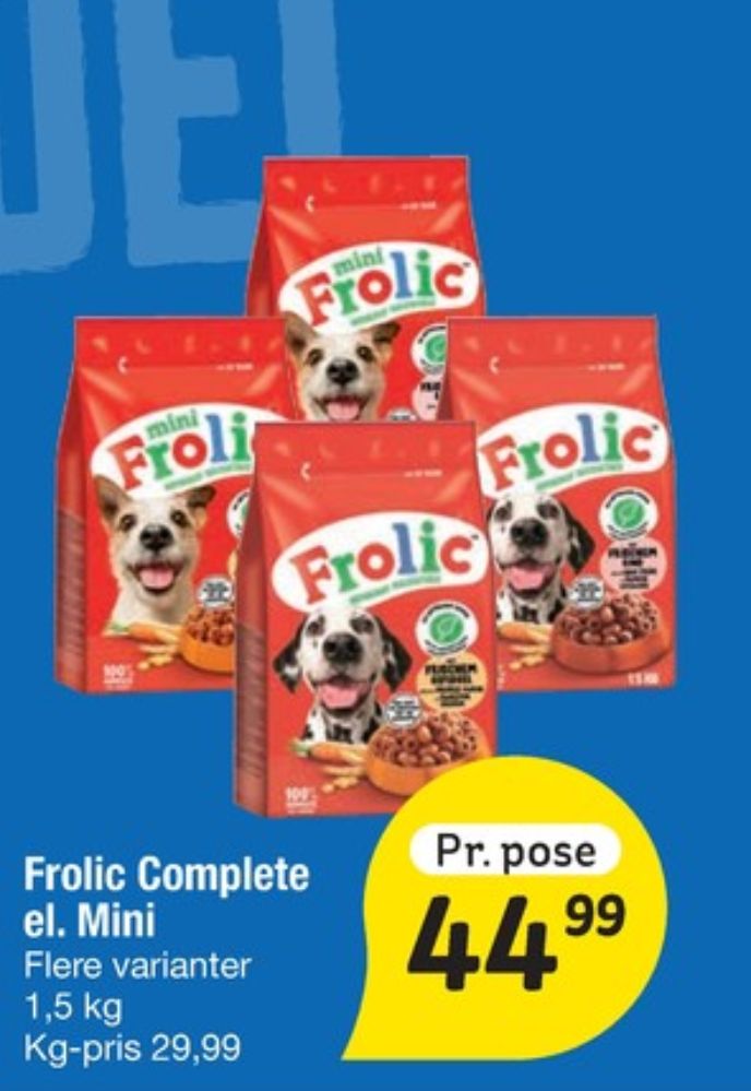 Frolic, Hundefoder