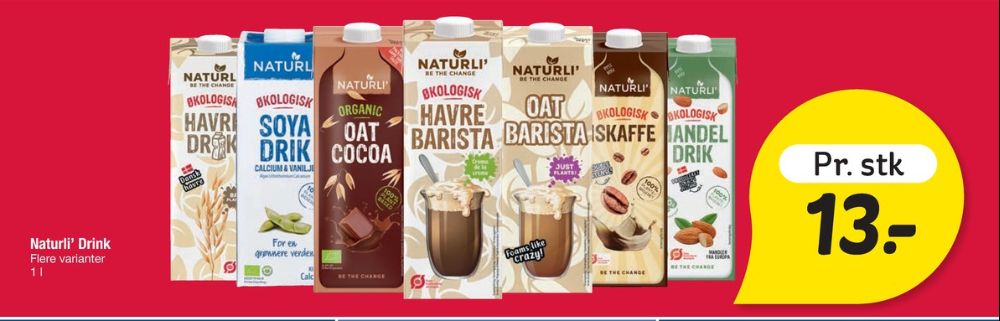 Naturli' Oat Barista, Havredrik