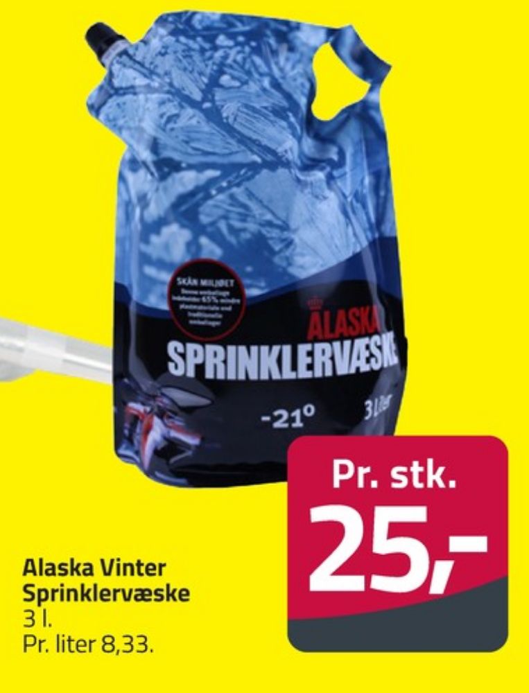 Alaska, Sprinklervæske