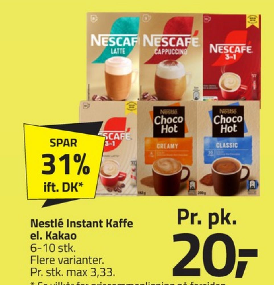 Nescafe 3in1 Creamy Latte, Instant Kaffe