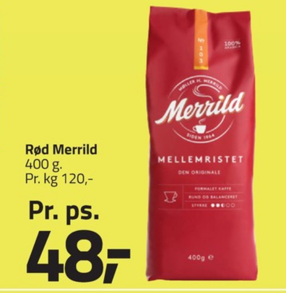 Merrild Mellemristet, Kaffe Formalet
