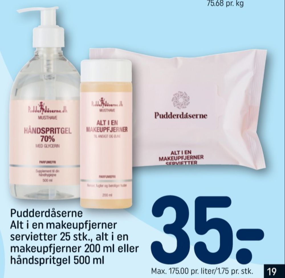 Pudderdåserne.dk, Renseservietter