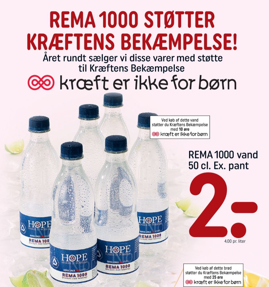 Rema 1000 Hope, Kildevand