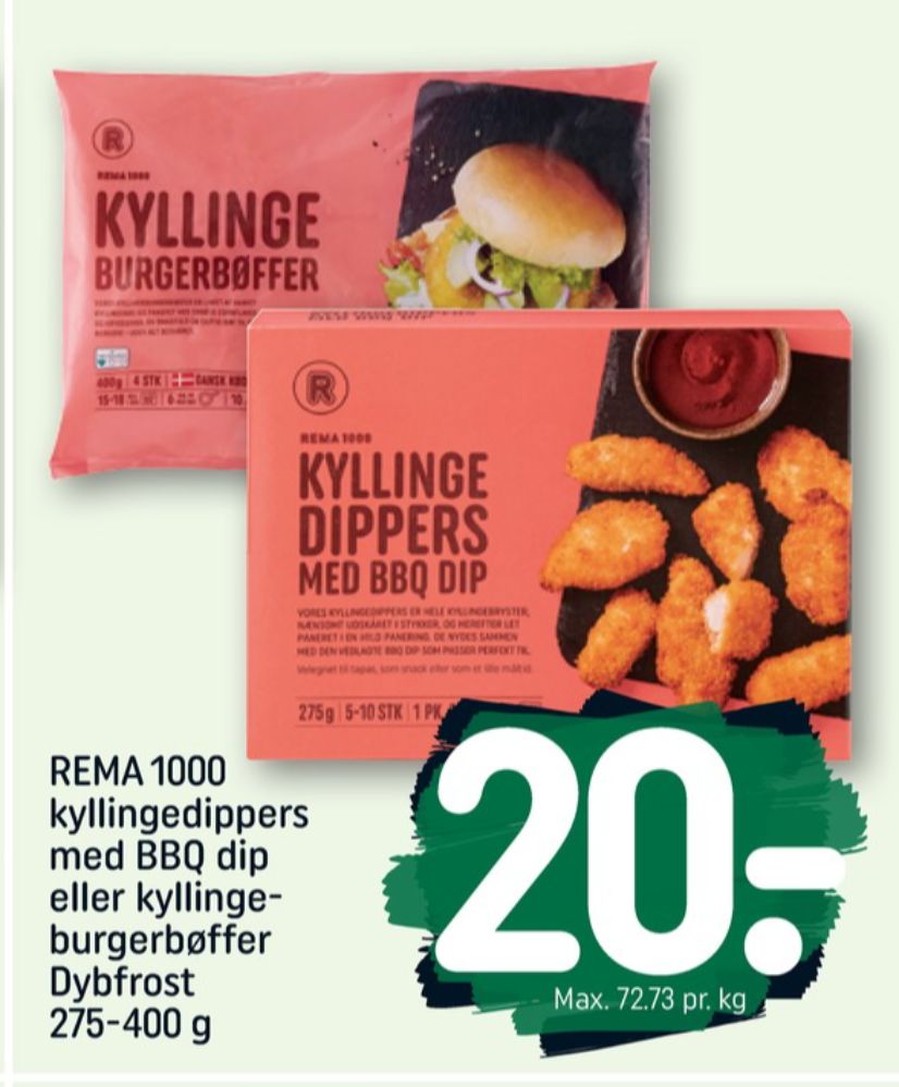 Rema 1000, Kyllingeburger
