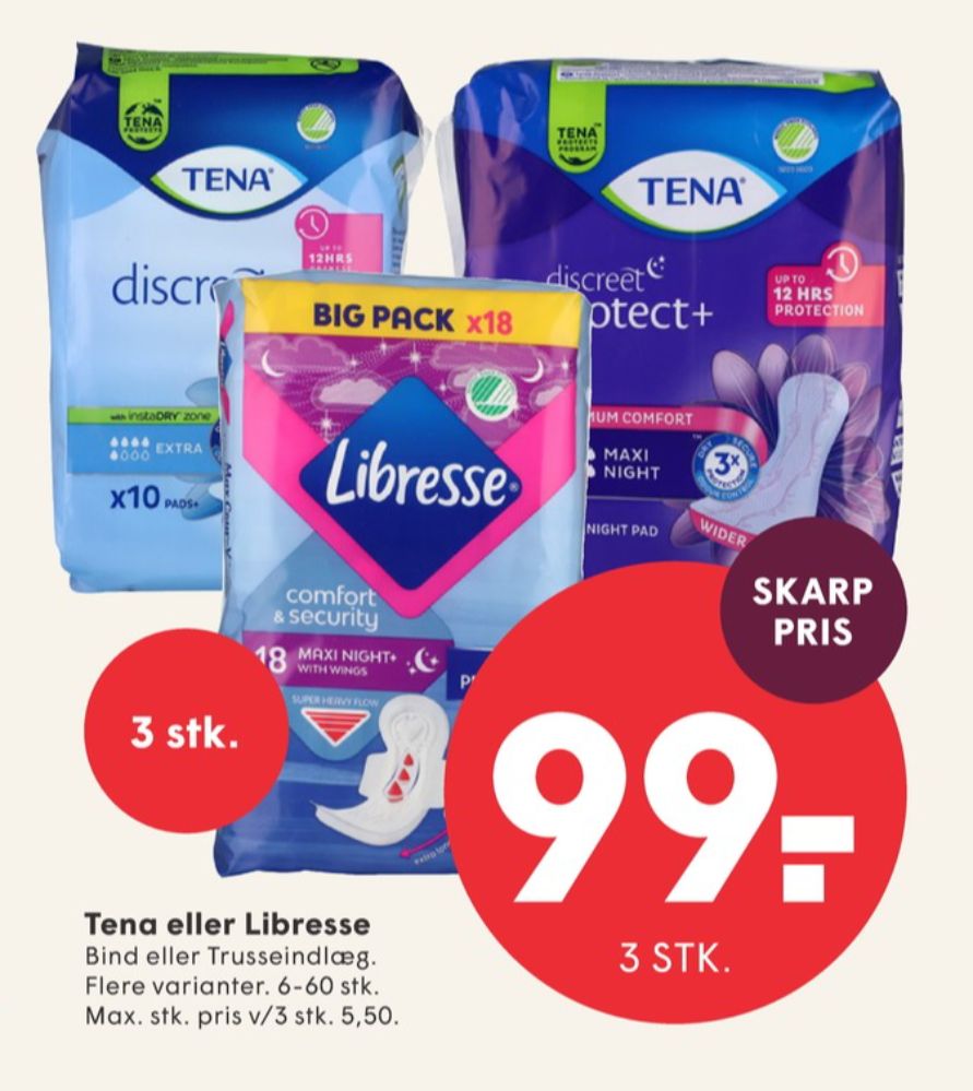 Libresse, Trusseindlæg