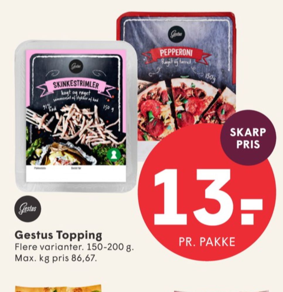 Gestus, Skinkestrimler