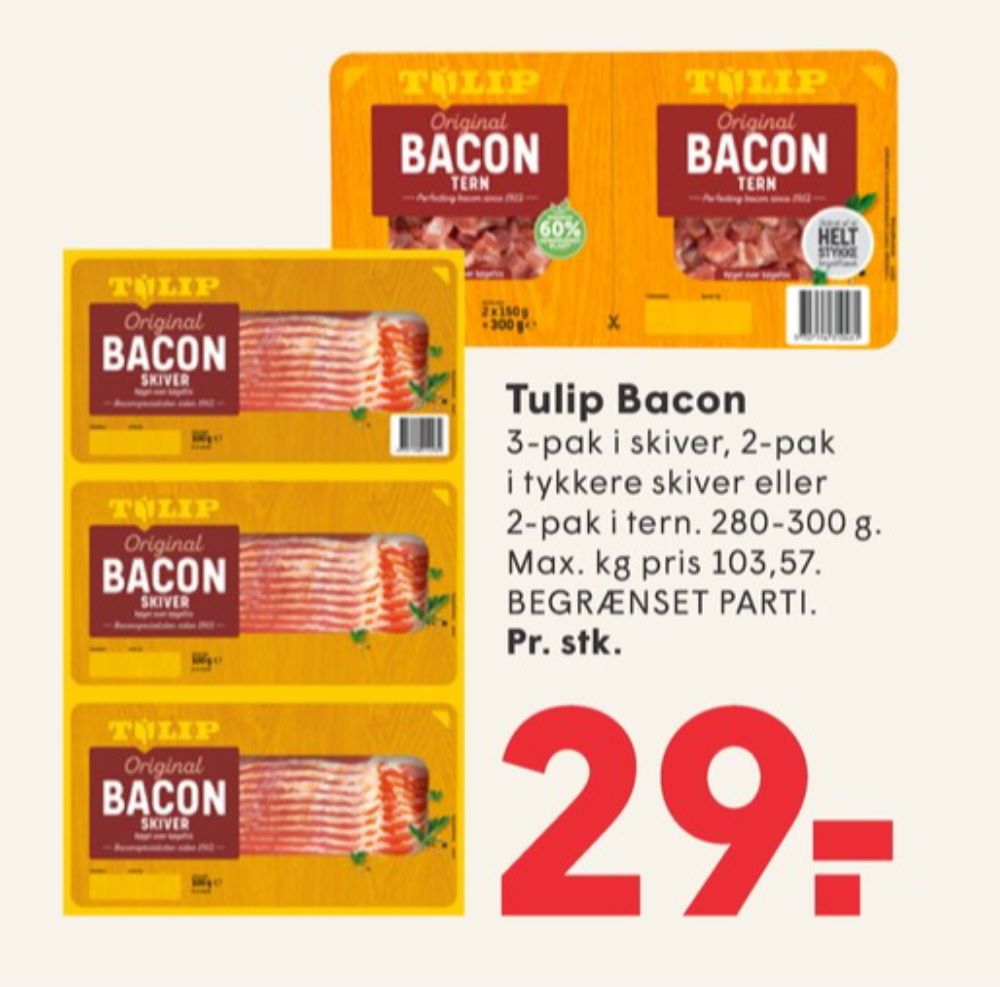 Tulip, Baconskiver