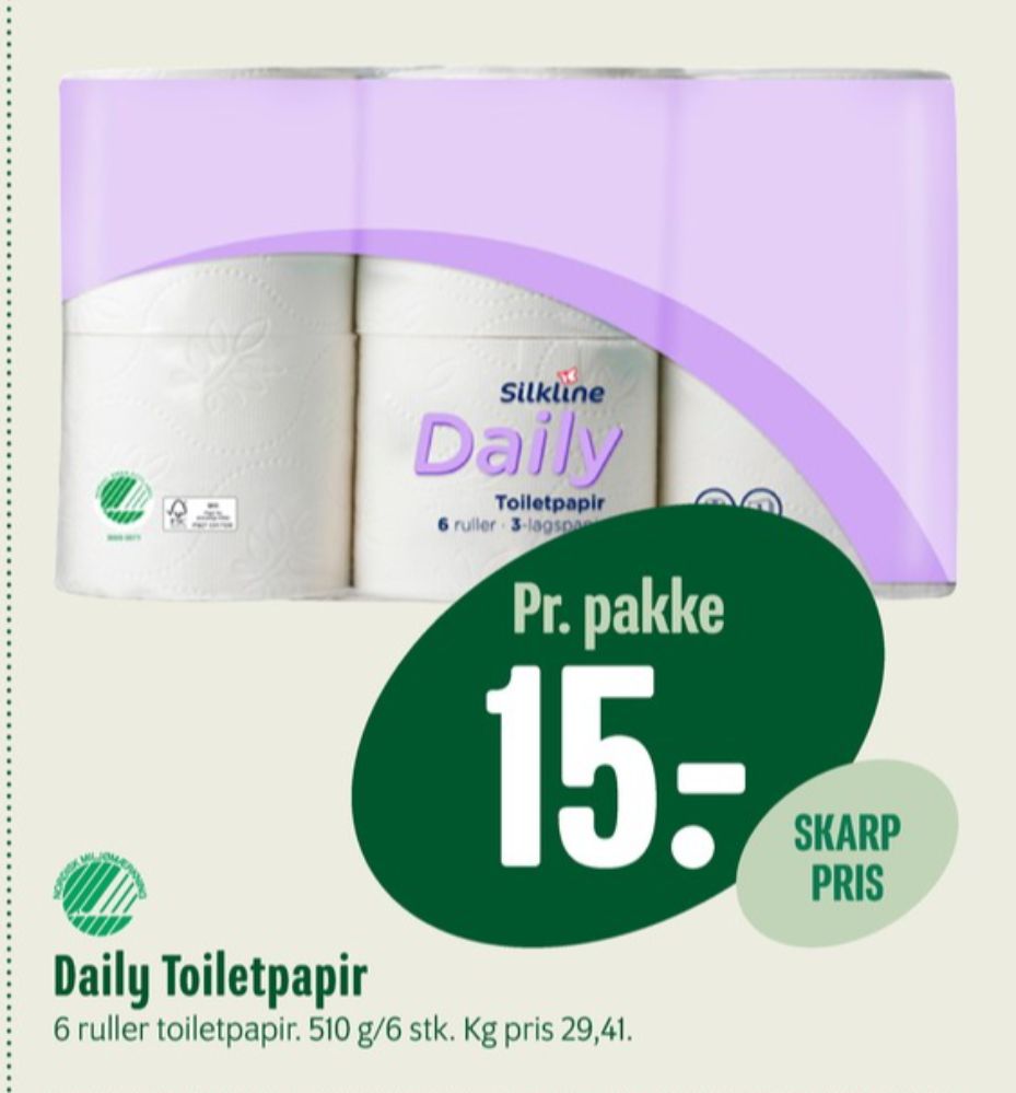 Silkline Daily, Toiletpapir