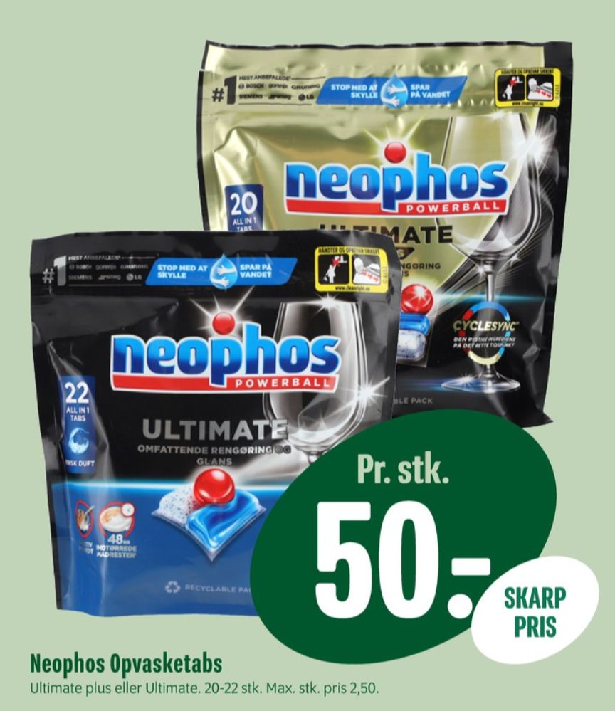 Neophos, Maskinopvask-tabs