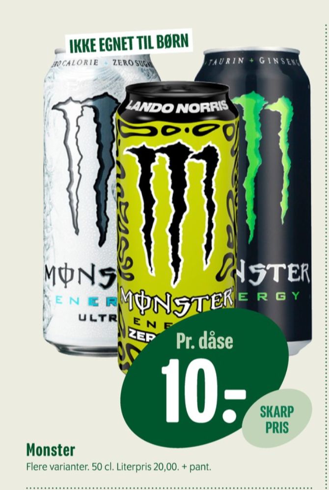 Monster Lando Norris, Energidrik