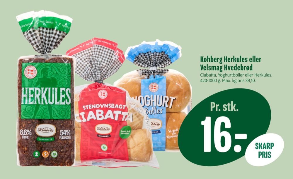 Kohberg Herkules, Rugbrødsskiver