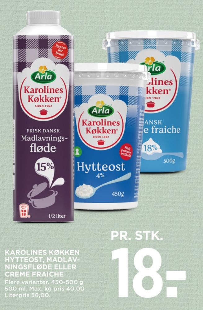 Karolines, Hytteost 4,5%