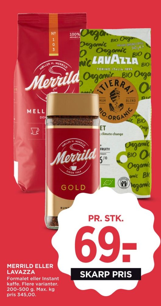 Merrild Mellemristet, Kaffebønner