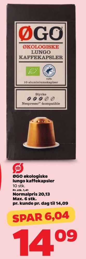 ØGO Lungo, Kaffekapsler