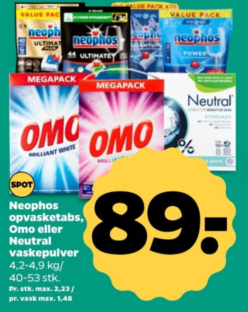 Neophos, Maskinopvask-tabs