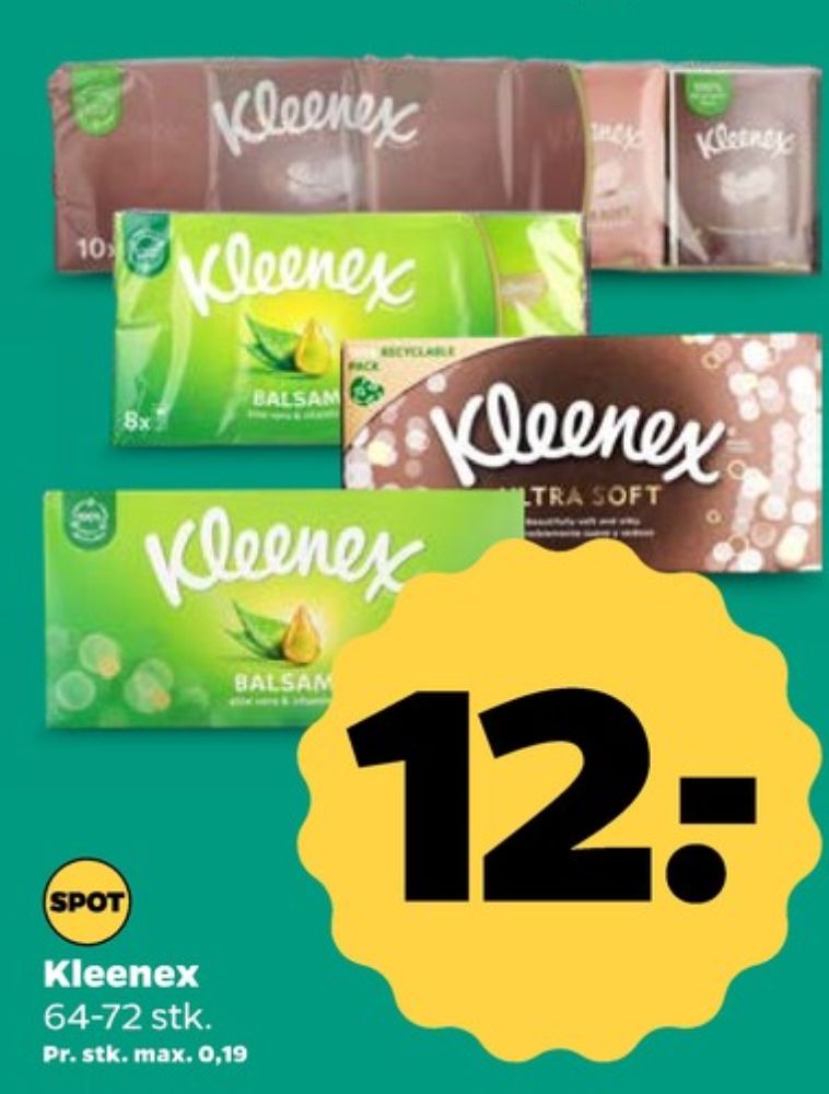 Kleenex, Lommetørklæder