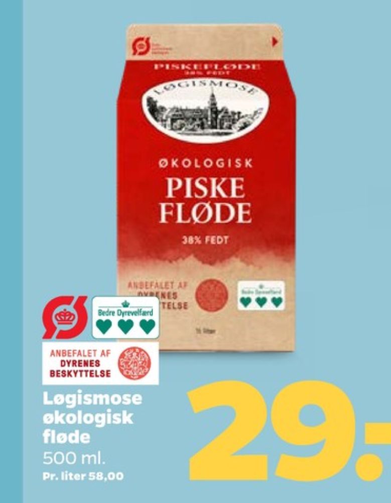 Løgismose, Piskefløde 38%