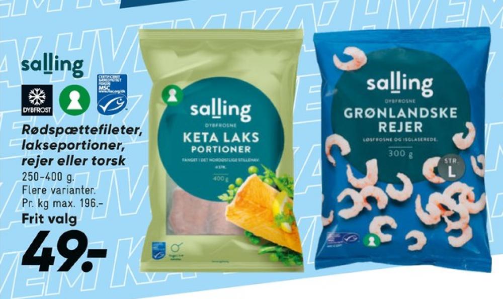 Salling, Lakseportioner