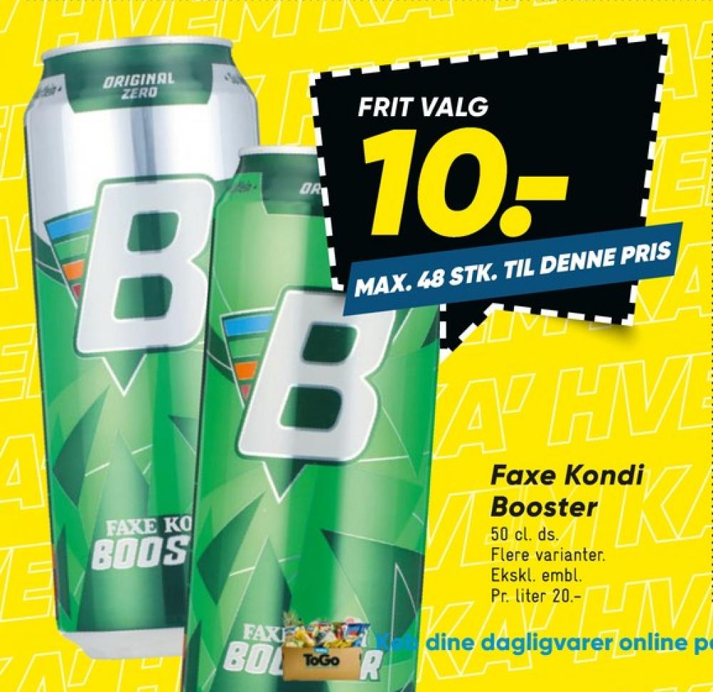 Faxe Kondi Booster Original Zero, Energidrik