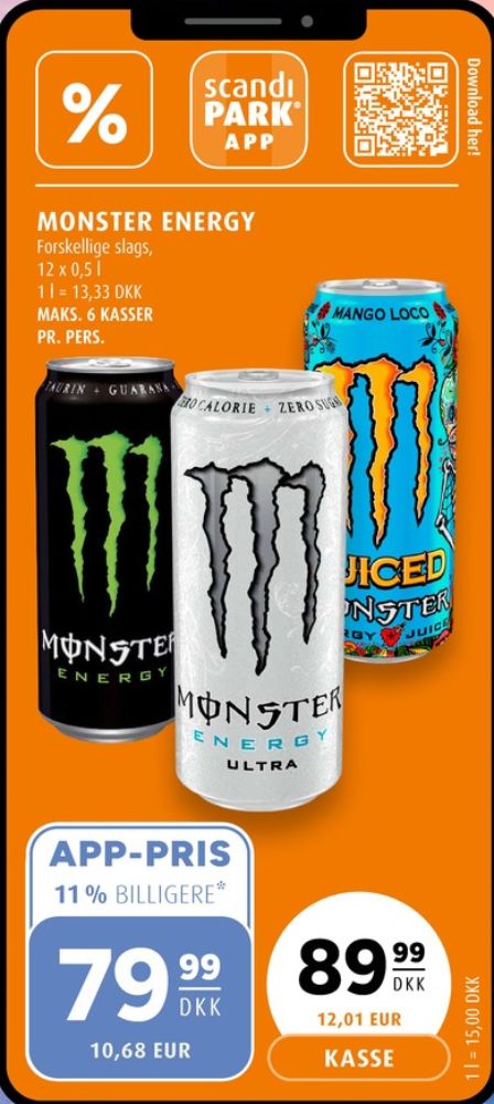 Monster Ultra Energy, Energidrik 12 pk.