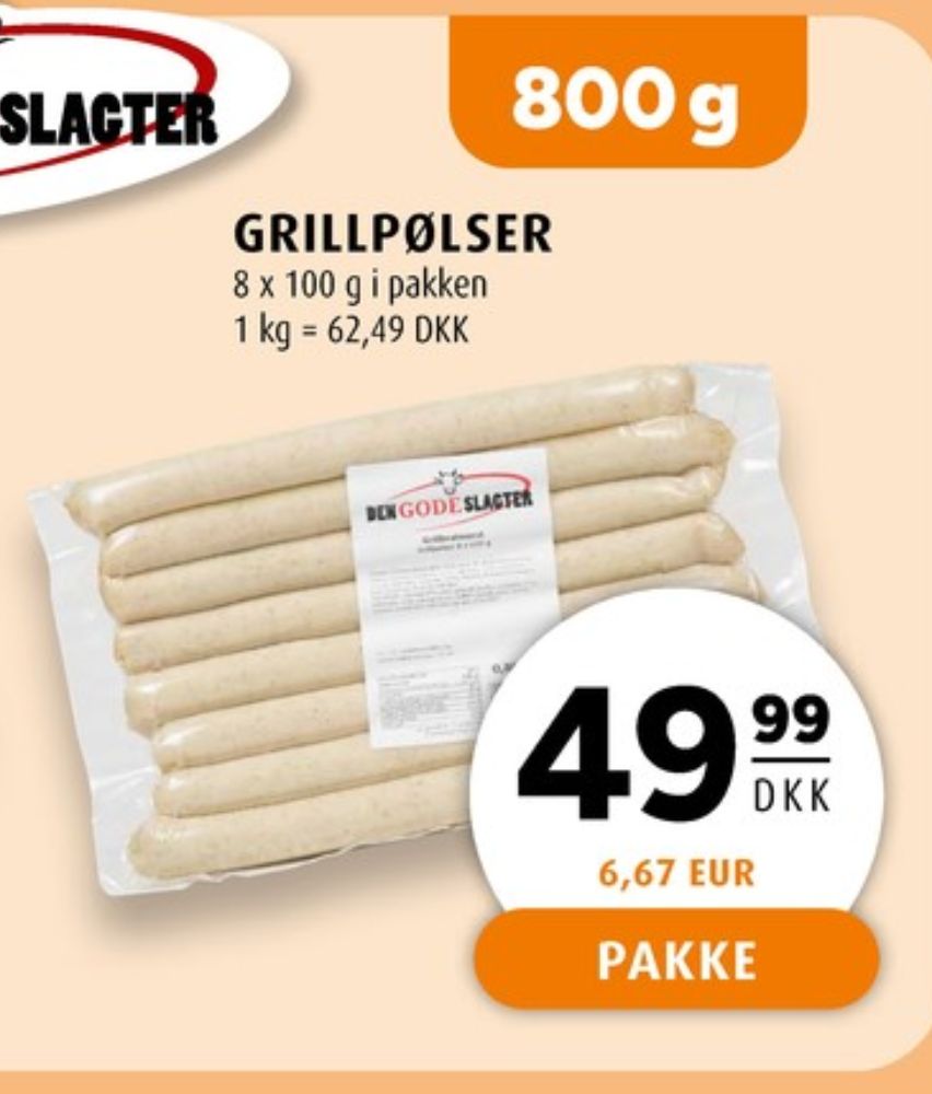 Den Gode Slagter, Grillpølser